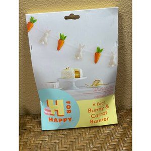 Carrot and Bunny Banner Party Decoration New